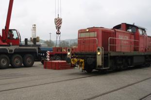 Kran mit Bahn